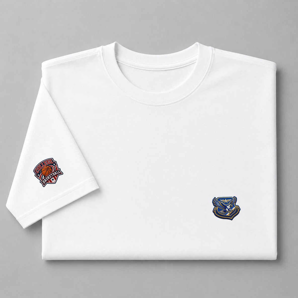 001 Air Force Falcons Embroidered Logo Puff Embroidered Logo T-Shirt - Unisex Short Sleeve Tee
