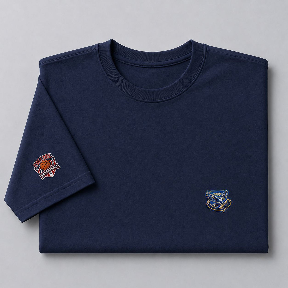 001 Air Force Falcons Embroidered Logo Puff Embroidered Logo T-Shirt - Unisex Short Sleeve Tee