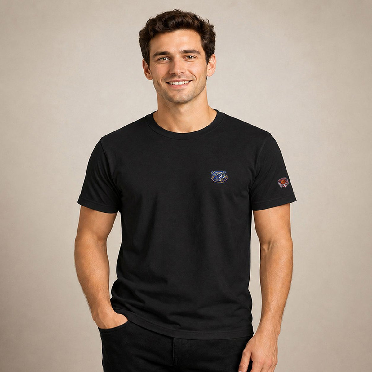 001 Air Force Falcons Embroidered Logo Puff Embroidered Logo T-Shirt - Unisex Short Sleeve Tee