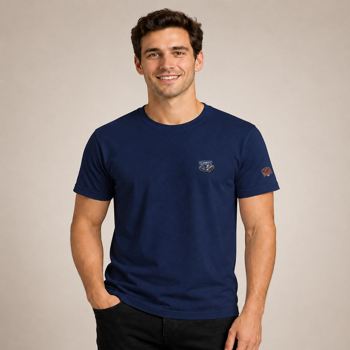 001 Air Force Falcons Embroidered Logo Puff Embroidered Logo T-Shirt - Unisex Short Sleeve Tee