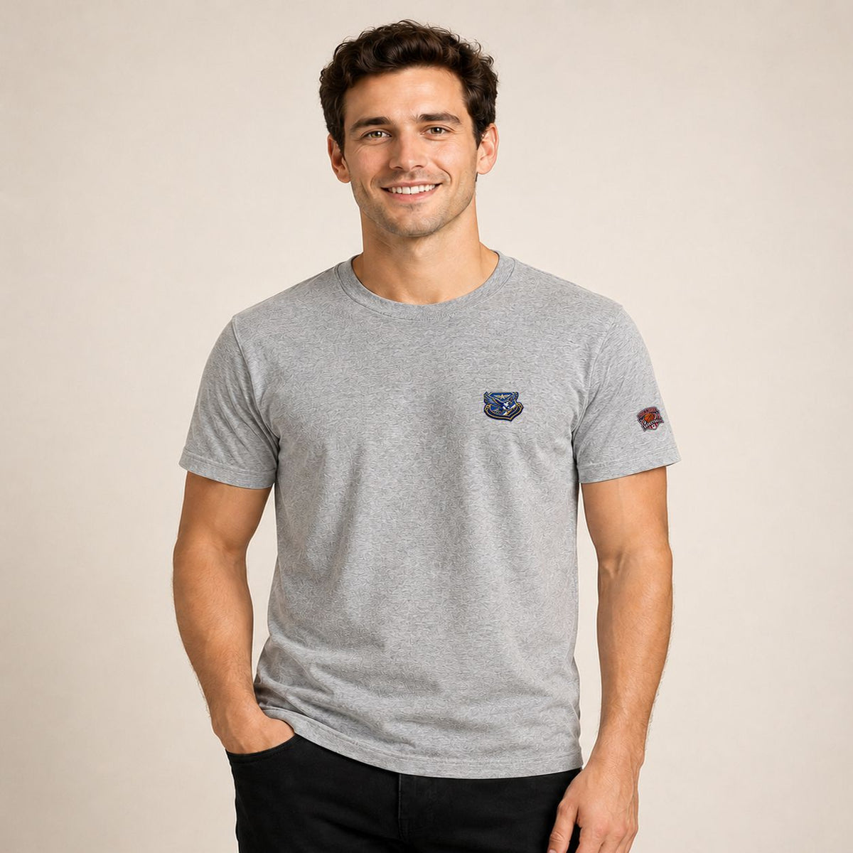 001 Air Force Falcons Embroidered Logo Puff Embroidered Logo T-Shirt - Unisex Short Sleeve Tee