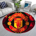 Manchester United Multicolore Élégant 3 - Tapis rond, Tapis Sol - Tapis De Salon, Tapis Art, Tapis pour la décoration de la maison