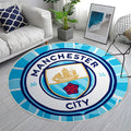 Manchester City Moderne Élégant Logo - Tapis rond, Tapis Sol - Tapis De Salon, Tapis Art, Tapis pour la décoration de la maison