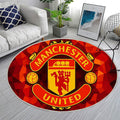 Manchester United Rouge Raffiné 4 - Tapis rond, Tapis Sol - Tapis De Salon, Tapis Art, Tapis pour la décoration de la maison