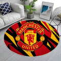 Manchester United Multicolore Raffiné 2 - Tapis rond, Tapis Sol - Tapis De Salon, Tapis Art, Tapis pour la décoration de la maison