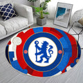 Chelsea Football Club Élégant Contemporain Bleu Profond Unique - Tapis rond, Tapis Sol - Tapis De Salon, Tapis Art, Tapis pour la décoration de la maison