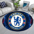 Chelsea Football Club Brodé Classique Bleu Profond Élégant - Tapis rond, Tapis Sol - Tapis De Salon, Tapis Art, Tapis pour la décoration de la maison
