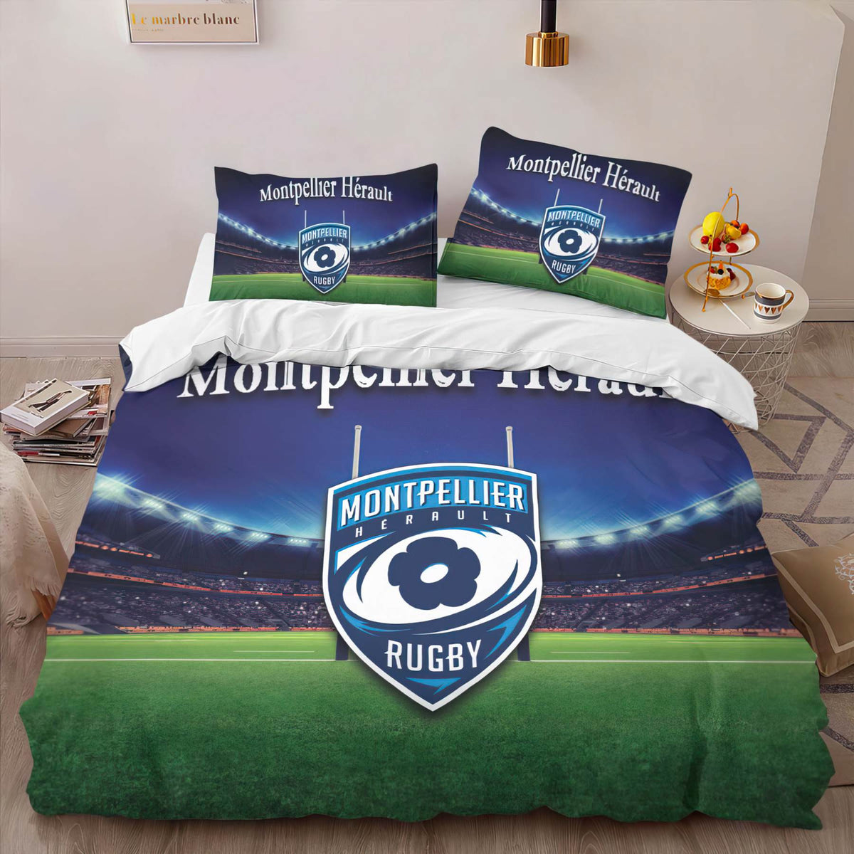 Literie MHR Montpellier Hérault Rugby Club 131 - Housse De Couette Parure de lit