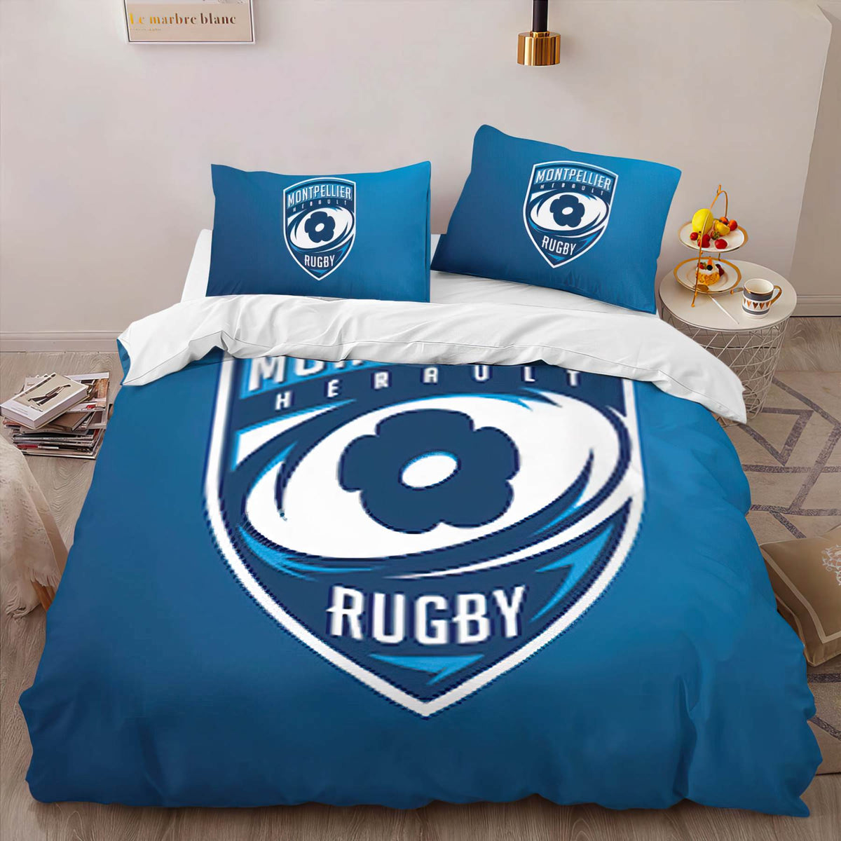 Literie MHR Montpellier Hérault Rugby Club 119 - Housse De Couette Parure de lit