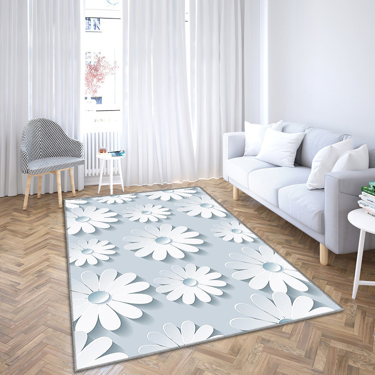 3D daisies floral patterns