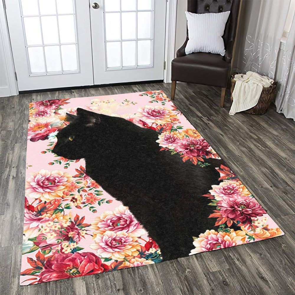 Black Cat And Colorful Flower 2 Dhcld0310At