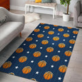 Blue Basketball Pattern Print