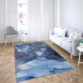 Navy Blue Yellow Abstract-Abstract Luxury
