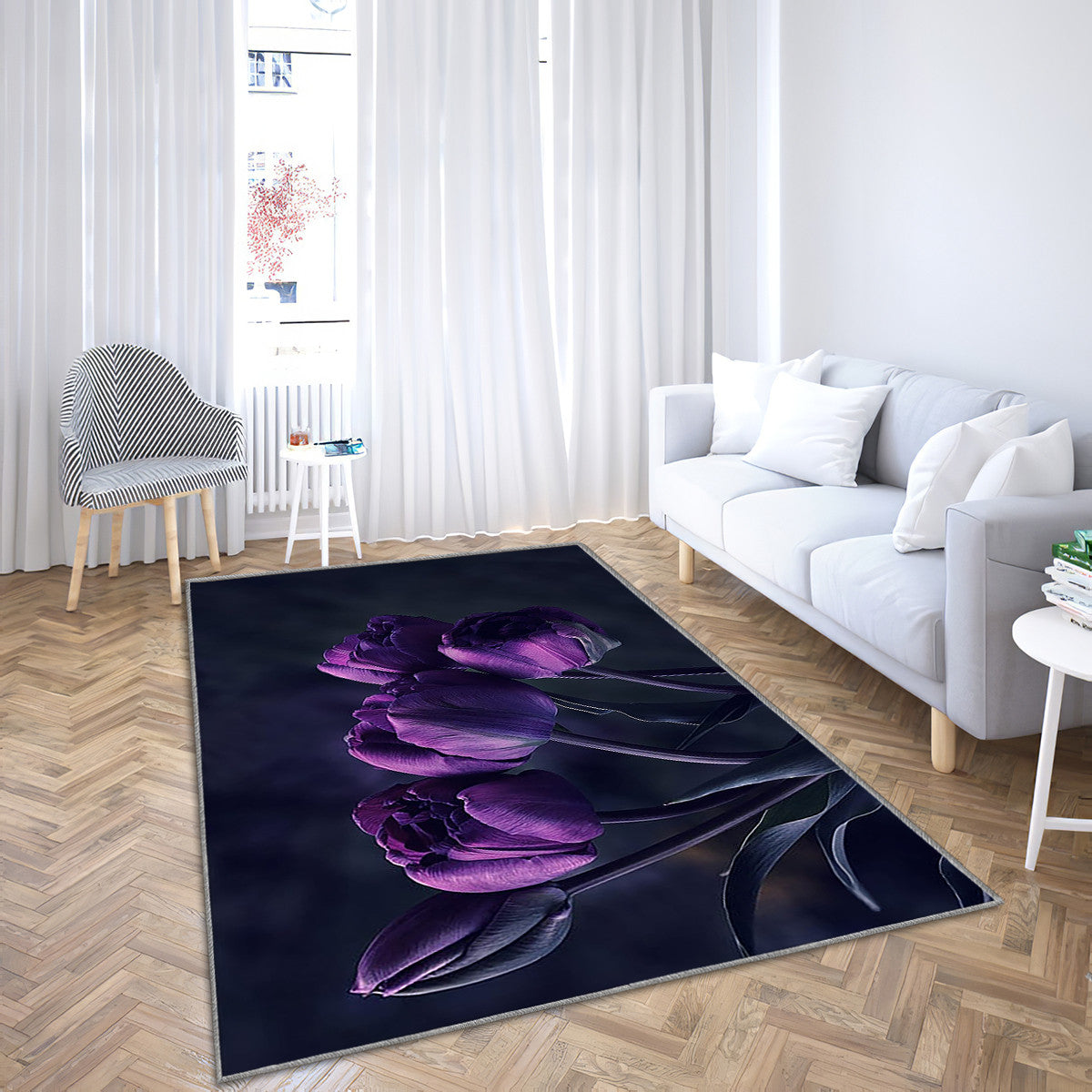 Violet tulips