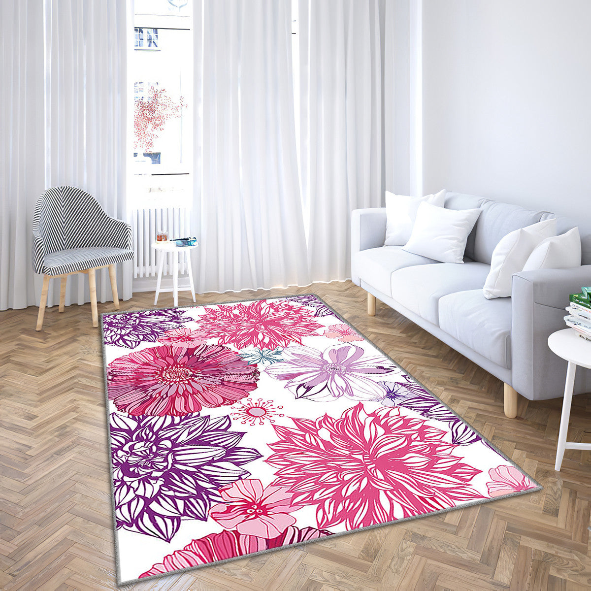 violet floral pattern