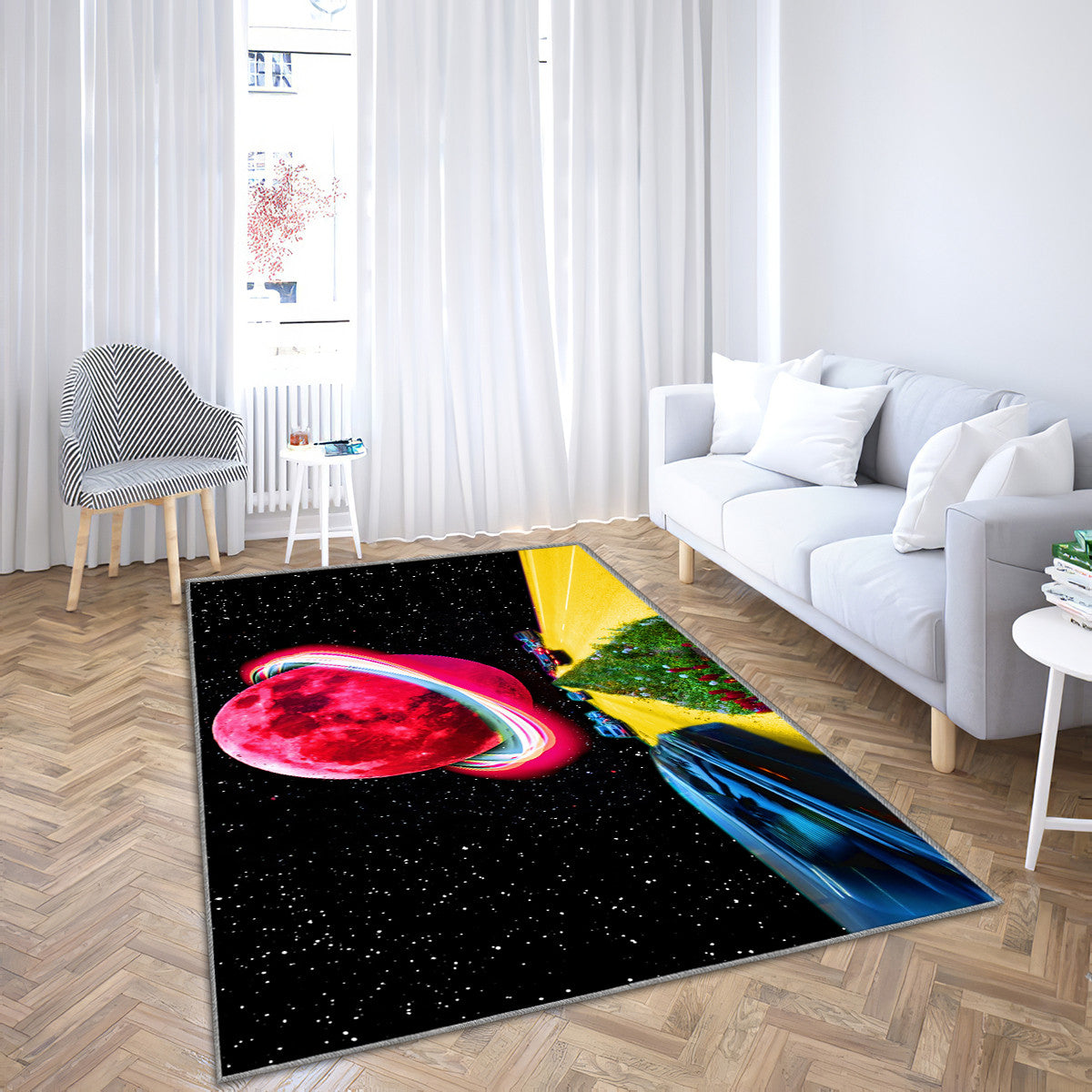 Los Angeles Roadway 222 Neon Galaxy Canvas