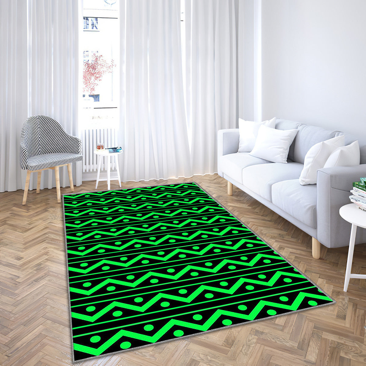 Green ZigZag Pattern