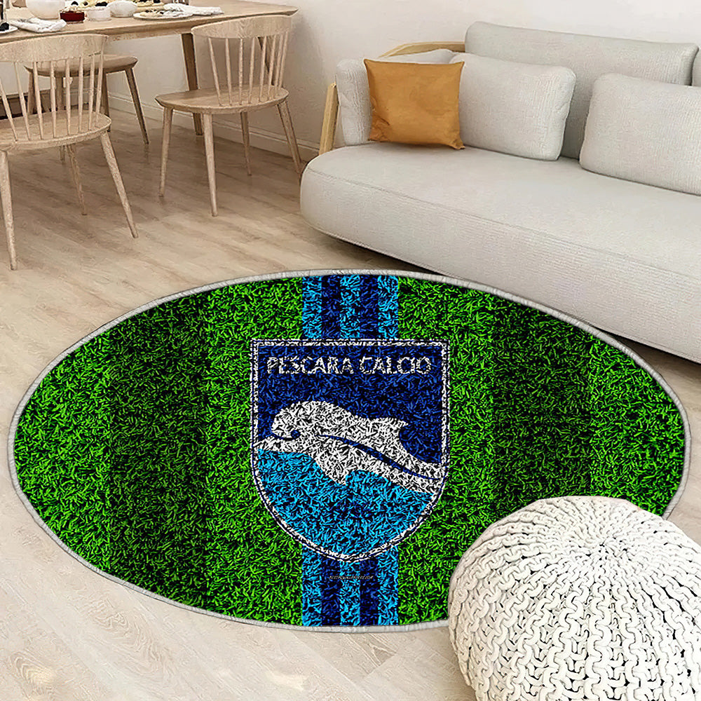 Pescara Fc Tapis Sol - Tapis De Salon, Club de football italien bleu Tapis Art, Tapis pour la décoration de la maison