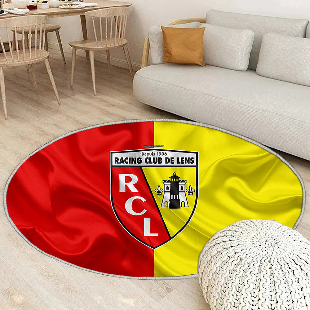 Rc Lens Tapis Sol - Tapis De Salon, Drapeau Soie Rouge Jaune Football Français Tapis Art, Tapis pour la décoration de la maison