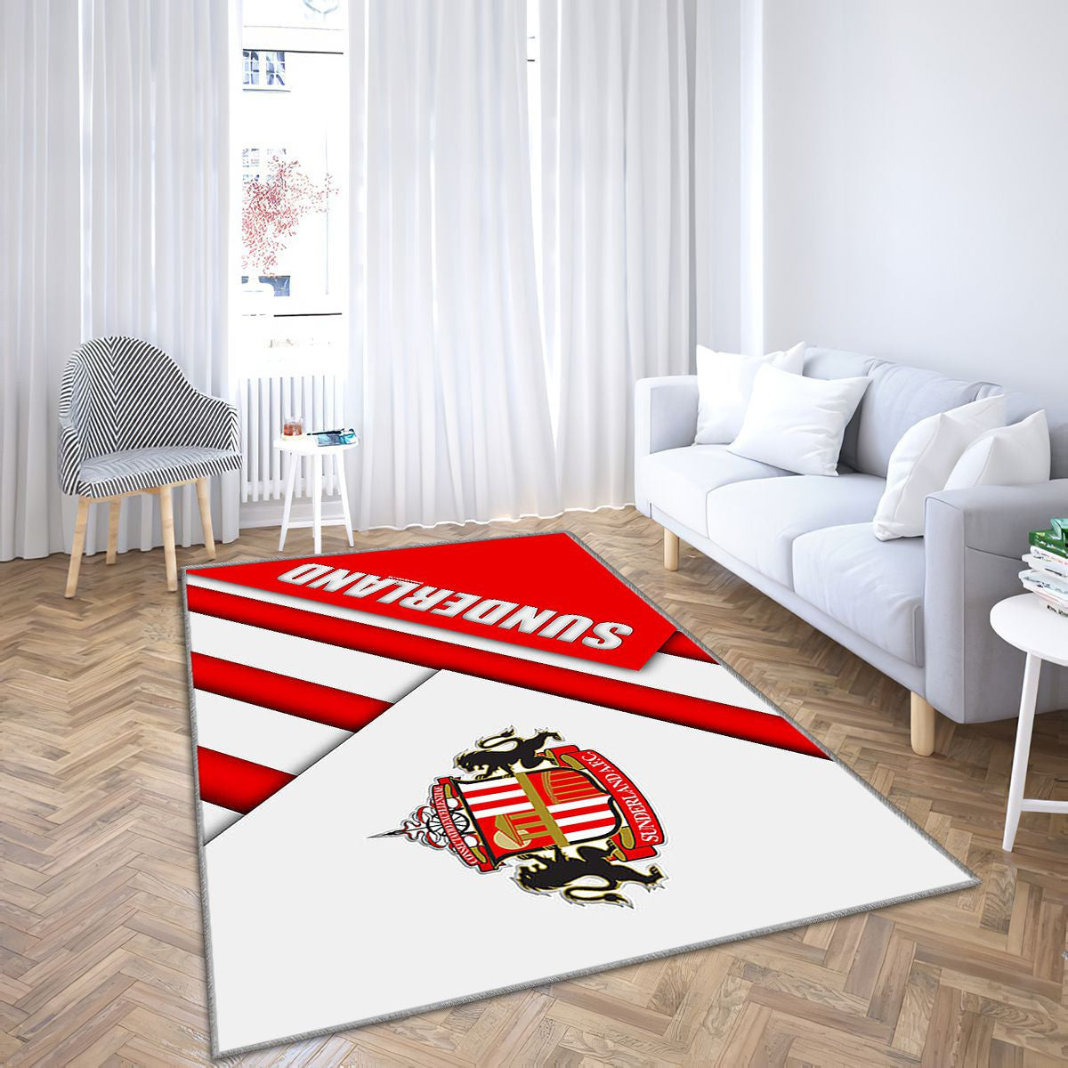 Sunderland FcEnglish Football Club Sunderland Tapis Sol - Tapis De Salon, Royaume-Uni Tapis Art, Tapis pour la décoration de la maison