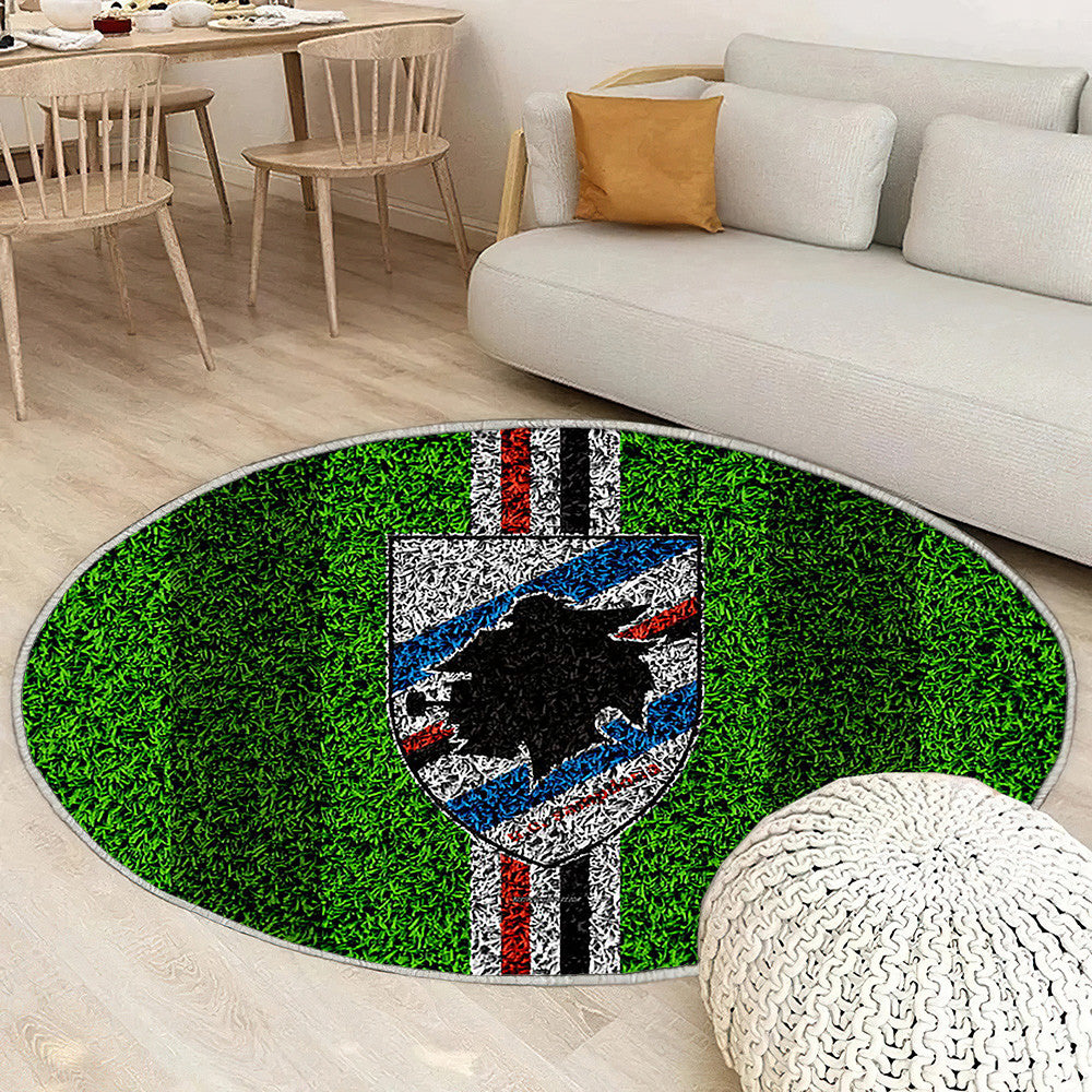 Logo Sampdoria Fc Tapis Sol - Tapis De Salon, Club de Football italien White Blueuc Sampdoria Tapis Art, Tapis pour la décoration de la maison