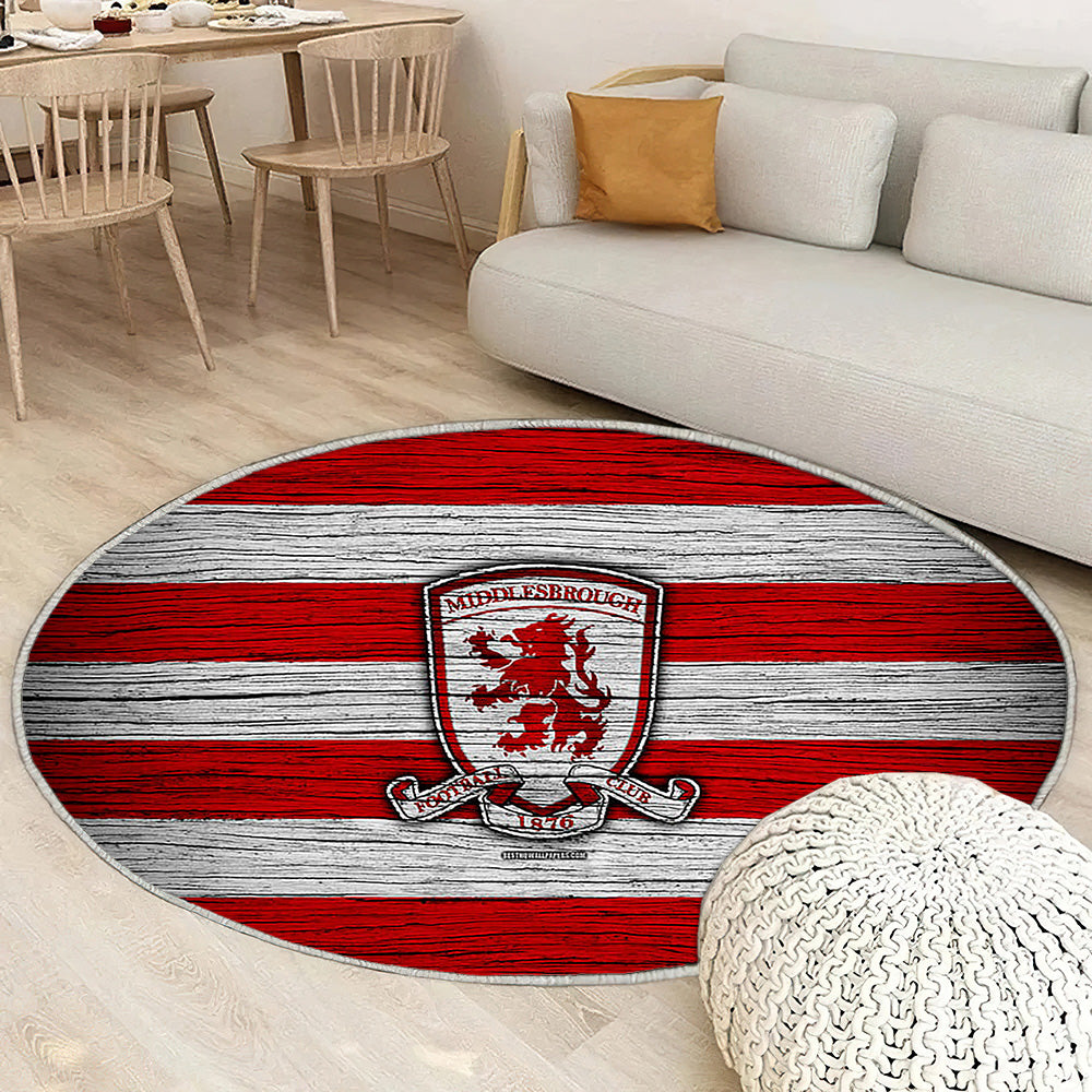 Championnat Efl Middlesbrough Fc Tapis Sol - Tapis De Salon, Club de Football Angleterre Middlesbroughfc Middlesbrough Tapis Art, Tapis pour la décoration de la maison