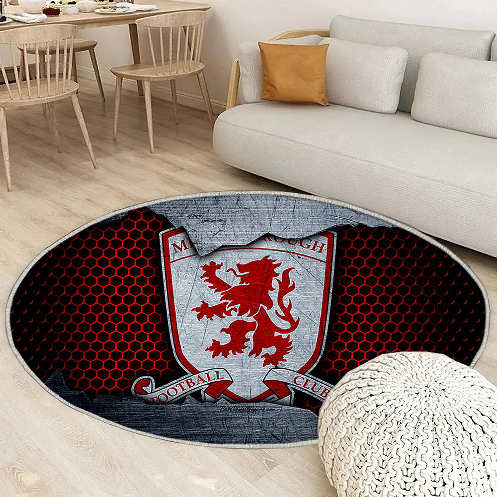 Middlesbrough Fc Football Tapis Sol - Tapis De Salon, Angleterre Tapis Art, Tapis pour la décoration de la maison