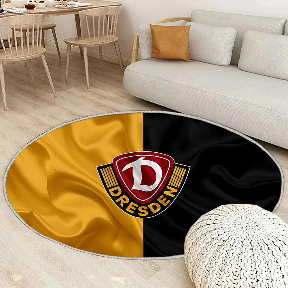 Sg Dynamo Dresden Jaune Noir Soie Drapeau 2 Bundesliga Tapis Sol - Tapis De Salon, Dresde Allemagne Tapis Art, Tapis pour la décoration de la maison