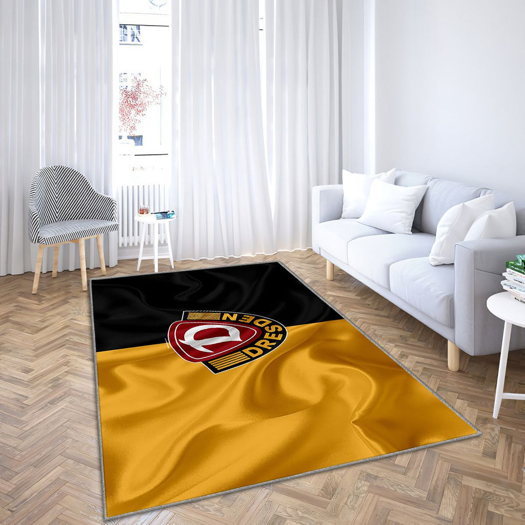 Sg Dynamo Dresden Jaune Noir Soie Drapeau 2 Bundesliga Tapis Sol - Tapis De Salon, Dresde Allemagne Tapis Art, Tapis pour la décoration de la maison