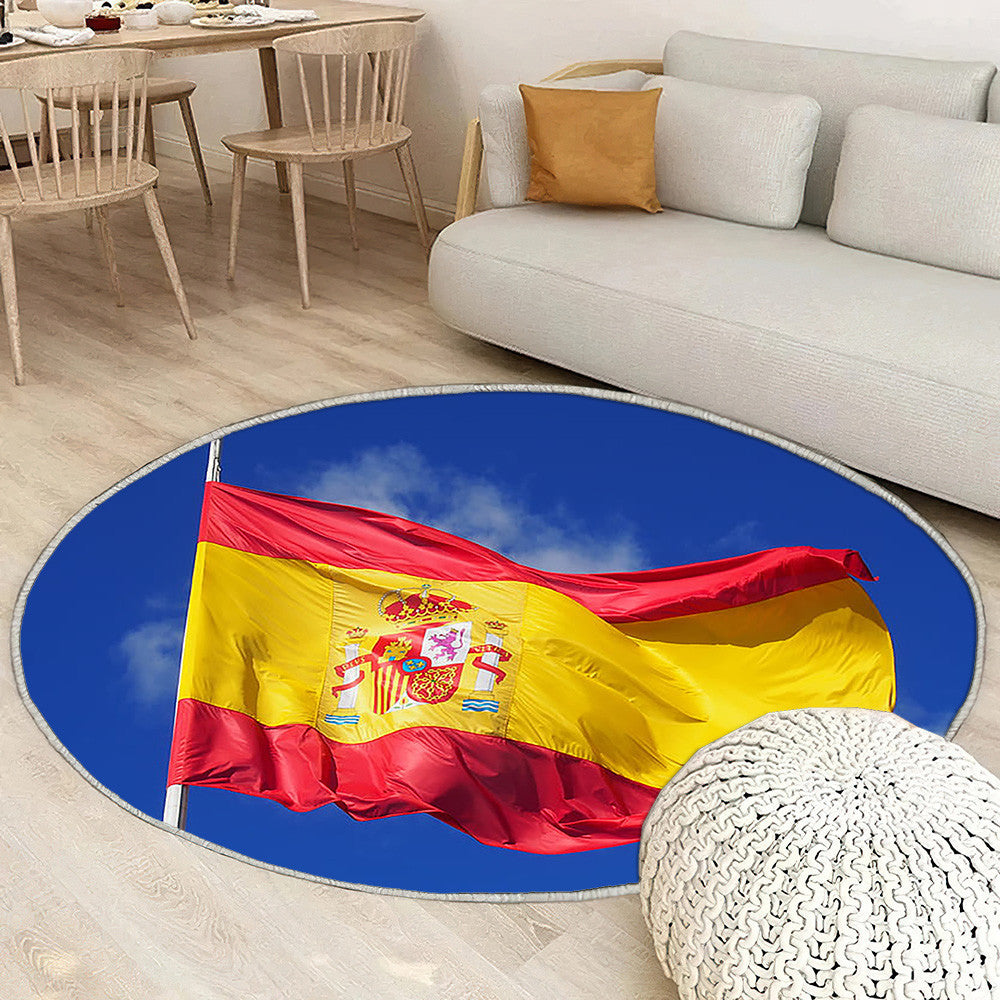 Drapeau espagnol Tapis Sol - Tapis De Salon, symboles nationaux de l'Europe Espagne Tapis Art, Tapis pour la décoration de la maison