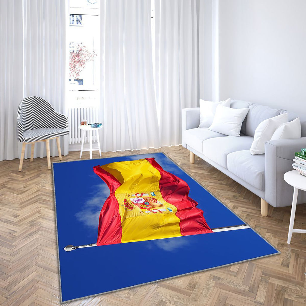 Drapeau espagnol Tapis Sol - Tapis De Salon, symboles nationaux de l'Europe Espagne Tapis Art, Tapis pour la décoration de la maison
