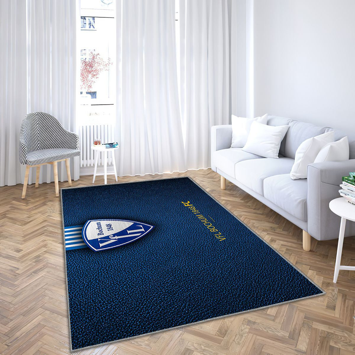 Vfl Bochum 1848 Leather Texturebochum Allemagne Tapis Sol - Tapis De Salon, Deuxième Division Tapis Art, Tapis pour la décoration de la maison