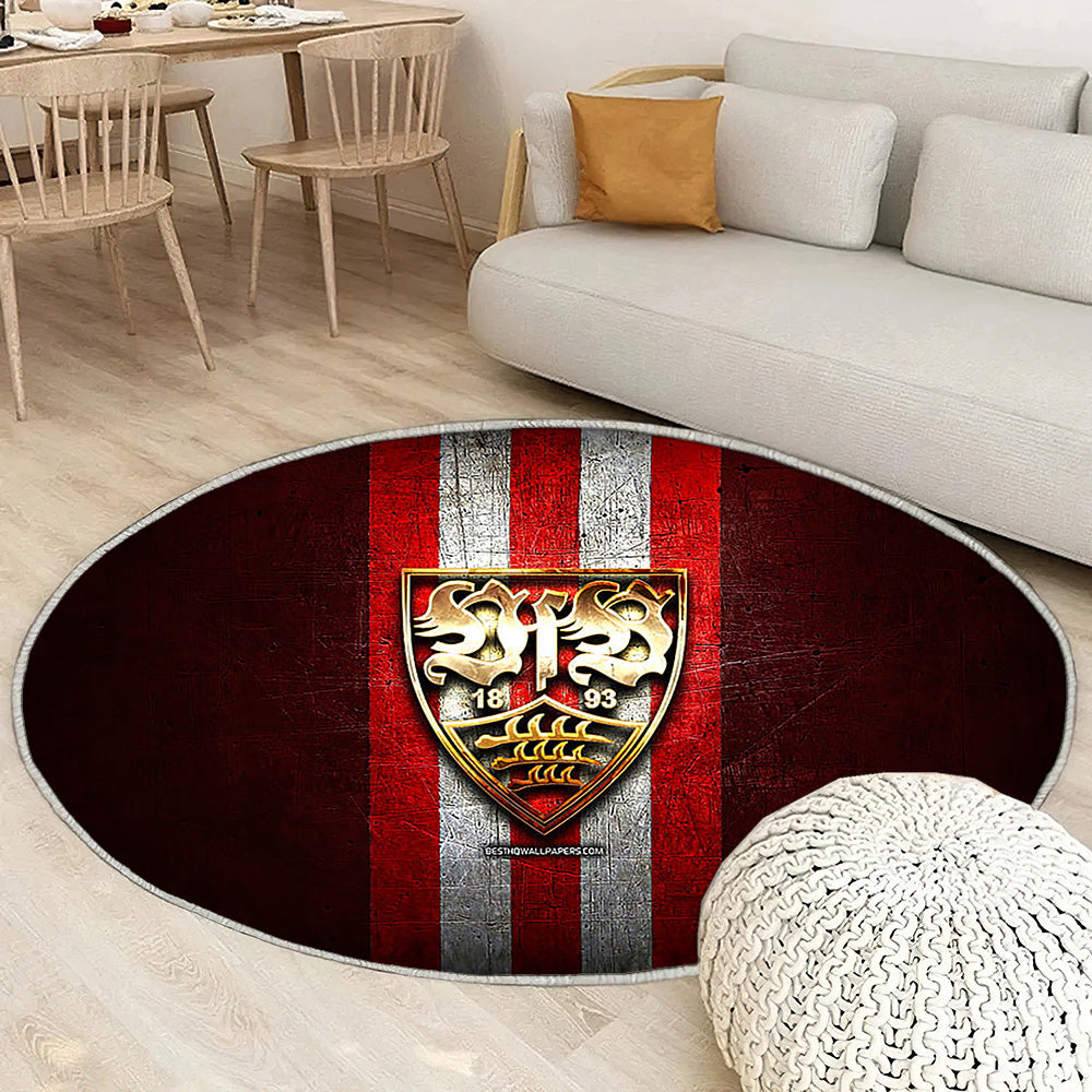 Stuttgart Fc Tapis Sol - Tapis De Salon, Bundesliga 2 Red Metal Football Tapis Art, Tapis pour la décoration de la maison