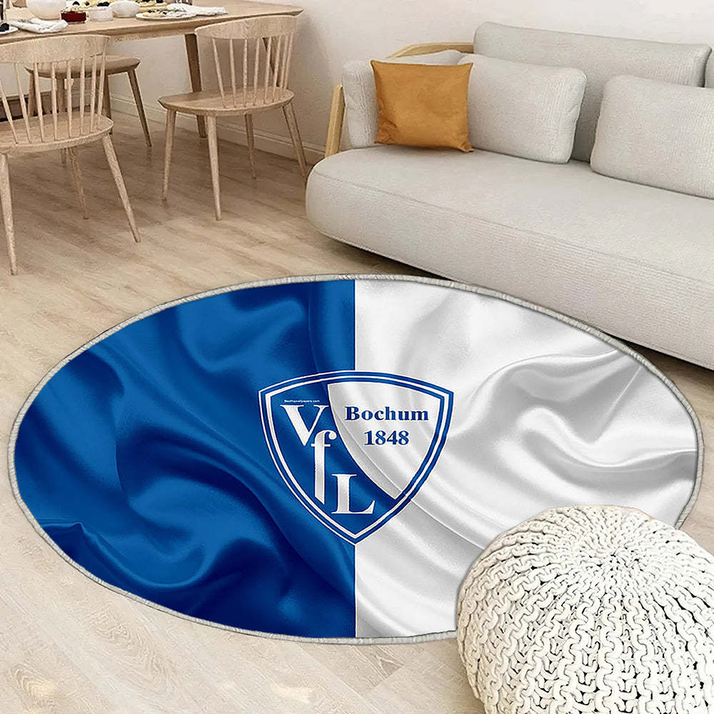 Vfl Bochum 1848 Drapeau en soie bleu blanc 2 Bundesliga Tapis Sol - Tapis De Salon, Bochum Allemagne Tapis Art, Tapis pour la décoration de la maison