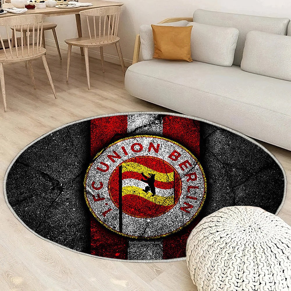 Union Berlin Fc Grunge Tapis Sol - Tapis De Salon, Bundesliga 2Équipe De Football Allemande Tapis Art, Tapis pour la décoration de la maison