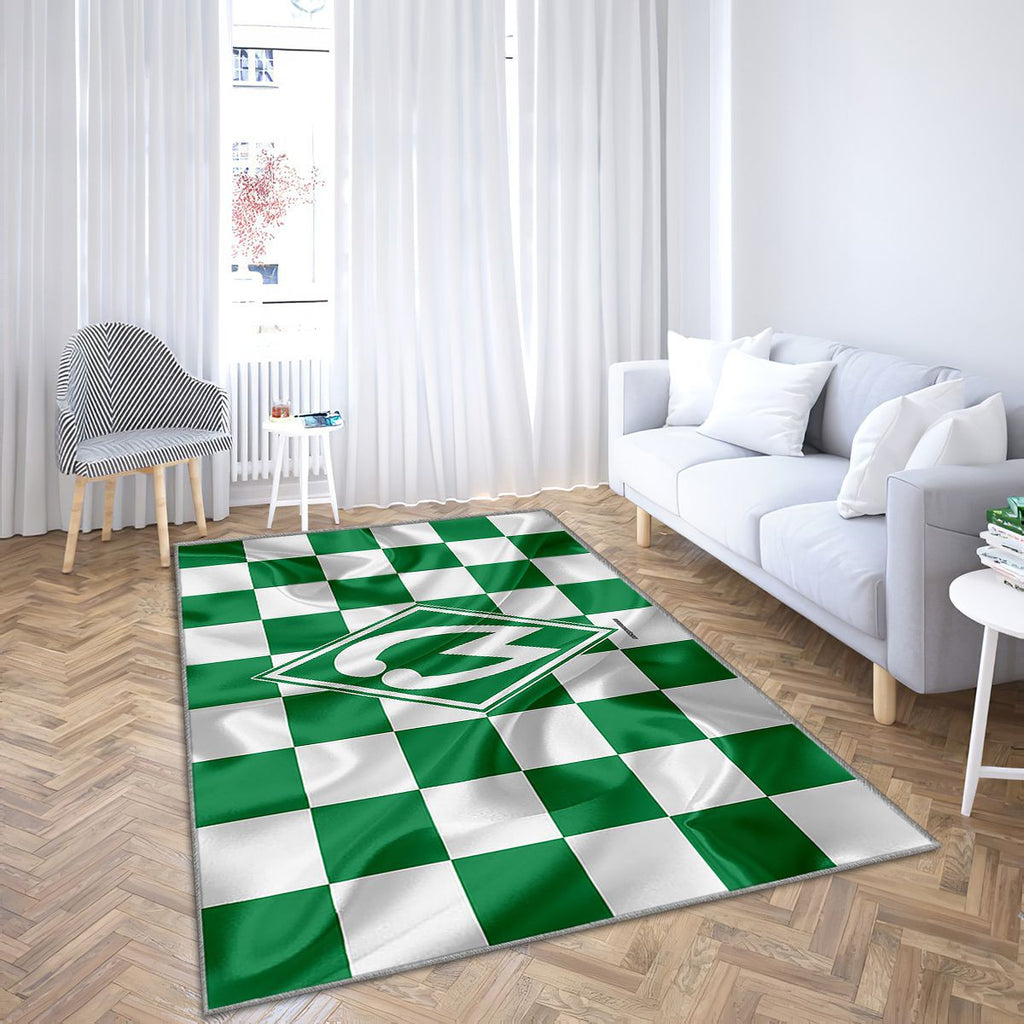Logo Sv Werder Bremen Tapis Sol - Tapis De Salon, drapeau vert blanc Tapis Art, Tapis pour la décoration de la maison