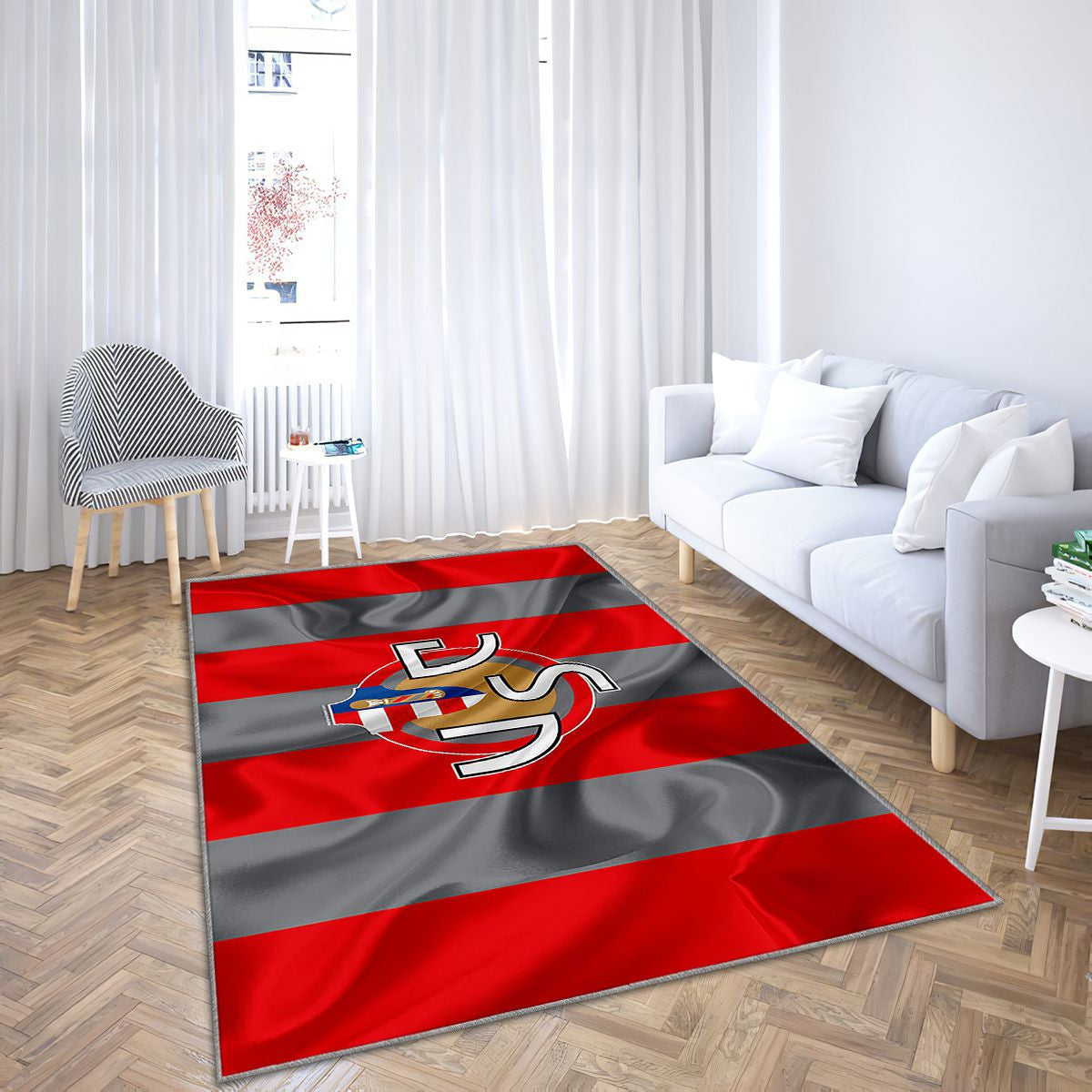 Drapeau en soie Us Cremonese Fc Serie B Tapis Sol - Tapis De Salon, club de football italien Crémone Tapis Art, Tapis pour la décoration de la maison