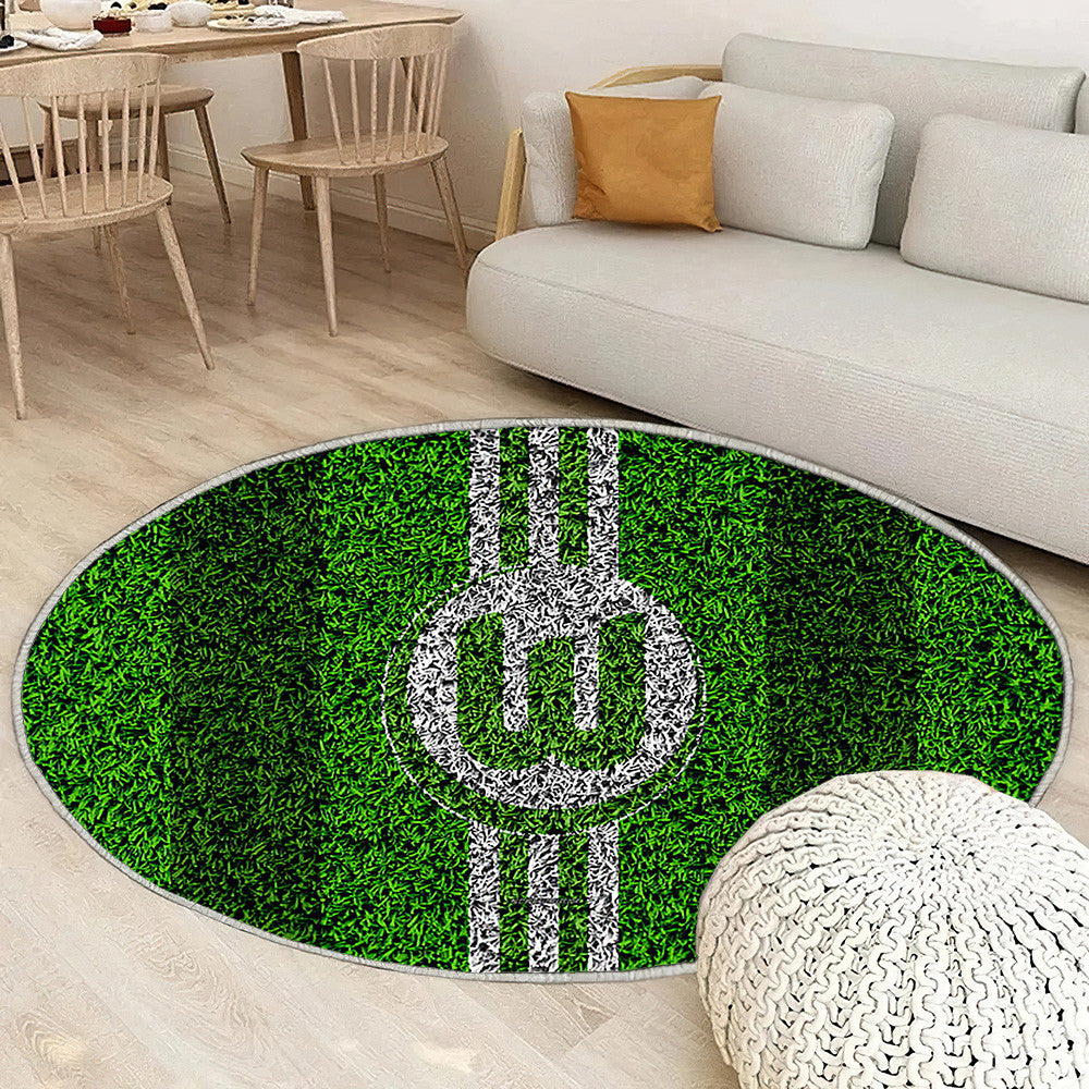 Vfl Wolfsburg Club de football allemand vert blanc Tapis Sol - Tapis De Salon, Bundesliga Wolfsburg Tapis Art, Tapis pour la décoration de la maison