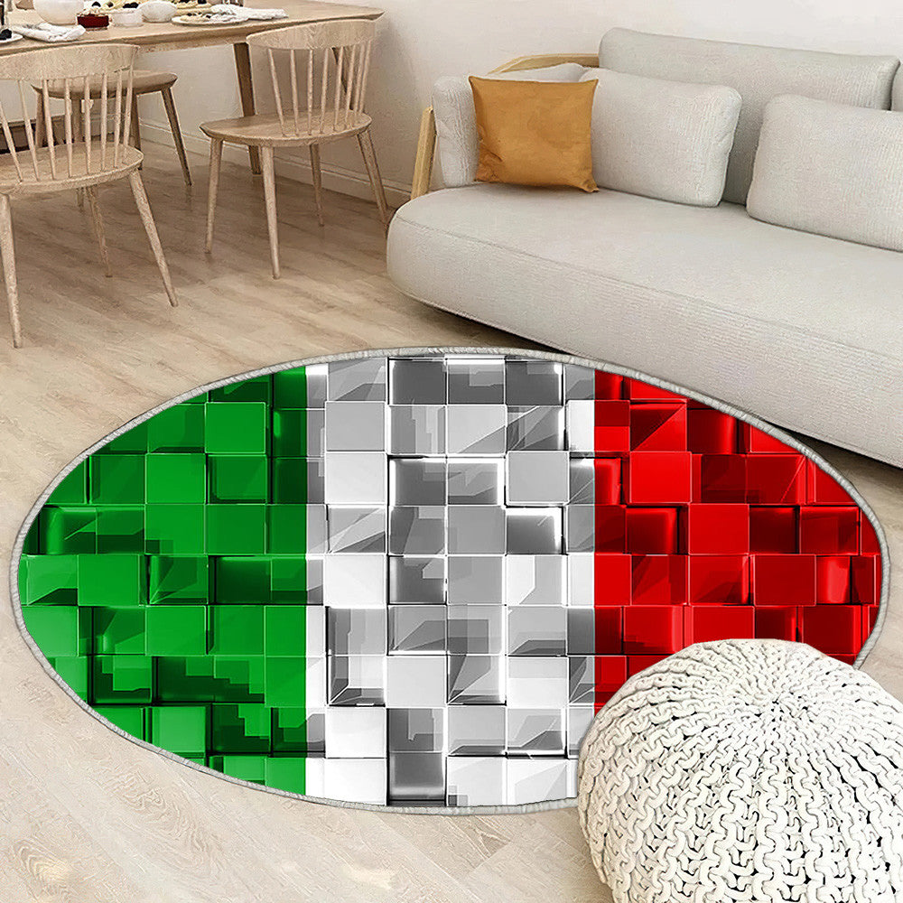 Drapeau De L'ItaliePays Européens Italie Drapeau 3D Tapis Sol - Tapis De Salon, Italie Europe Tapis Art, Tapis pour la décoration de la maison