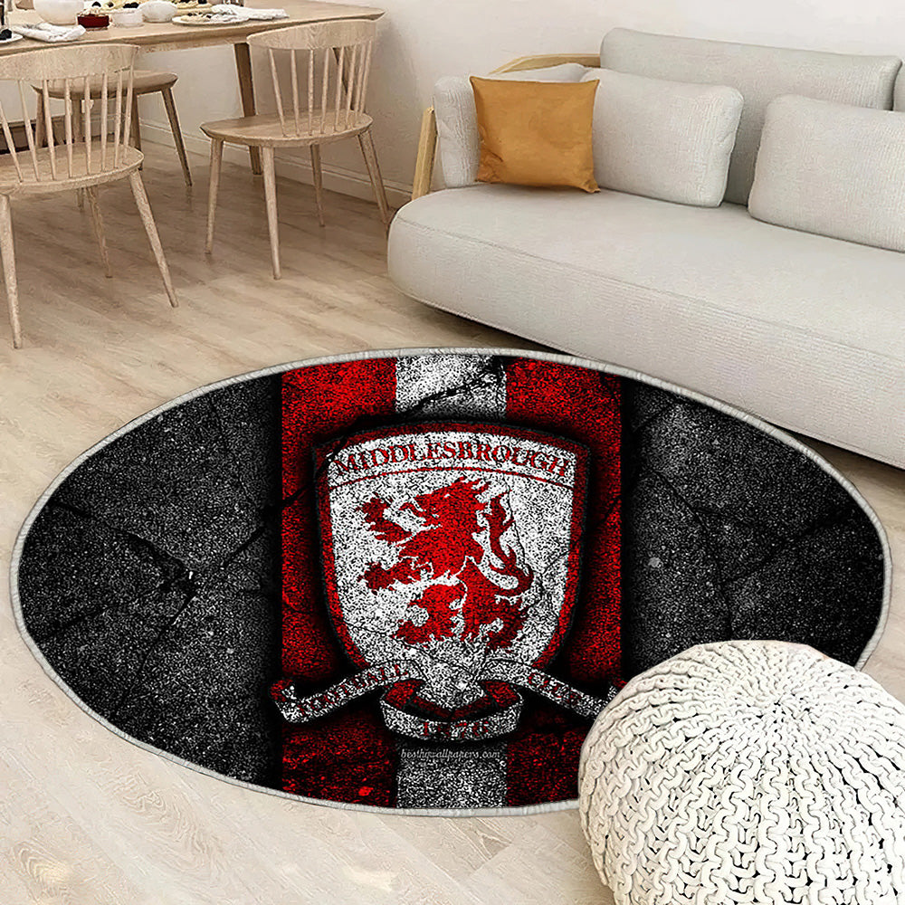 Middlesbrough Fc Tapis Sol - Tapis De Salon, Championnat Efl Football Club Tapis Art, Tapis pour la décoration de la maison
