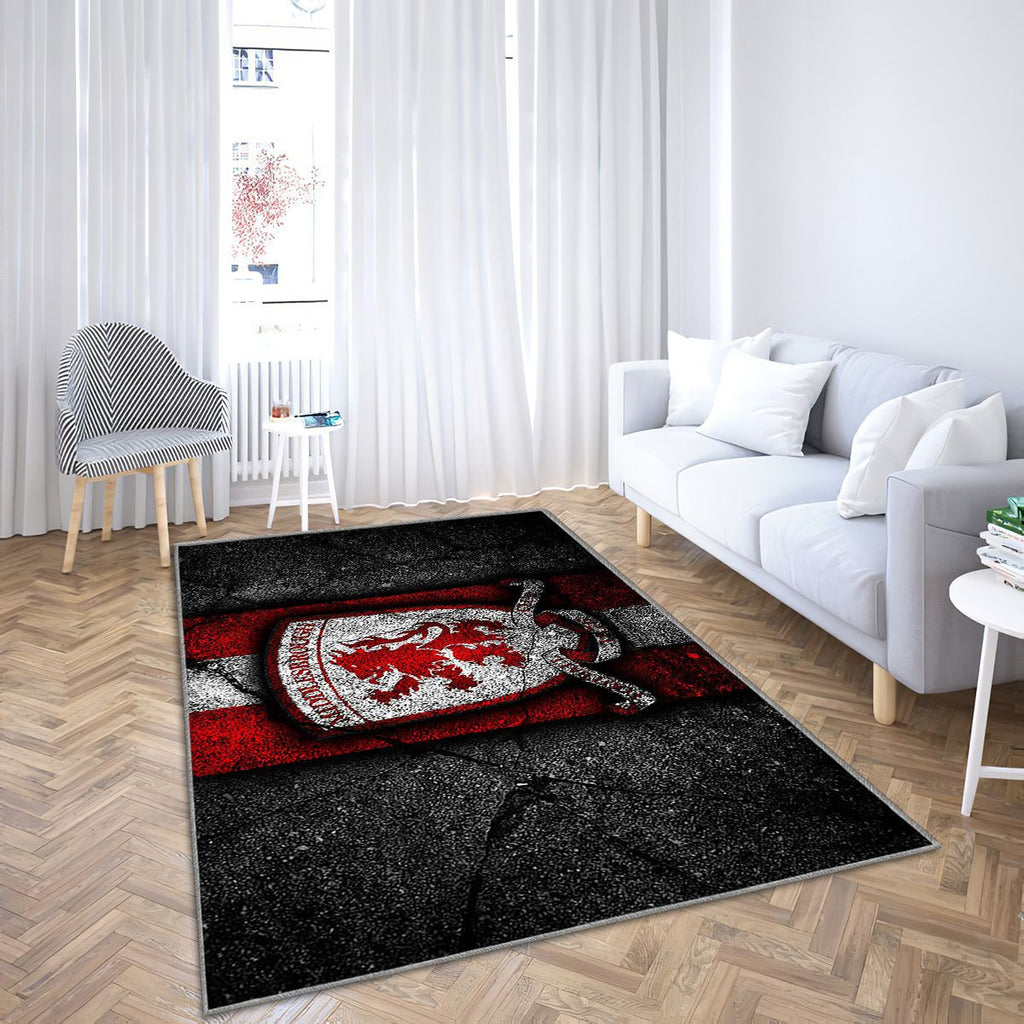 Middlesbrough Fc Tapis Sol - Tapis De Salon, Championnat Efl Football Club Tapis Art, Tapis pour la décoration de la maison