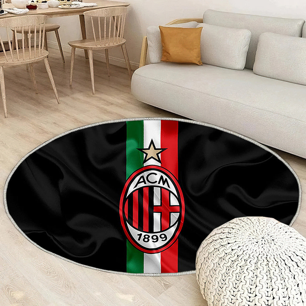 Milan Tapis Sol - Tapis De Salon, Club De Football Serie A Football Italien Tapis Art, Tapis pour la décoration de la maison