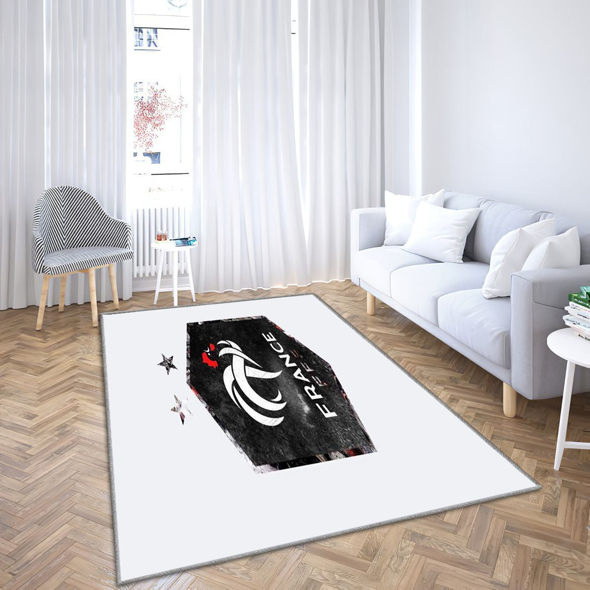 Logo France Football Tapis Sol - Tapis De Salon, Tapis Art, Tapis pour la décoration de la maison