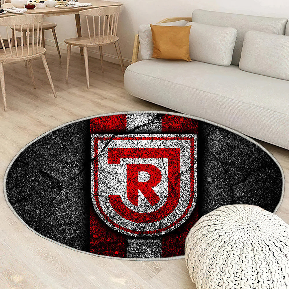 Jahn Regensburg Fc Grunge Tapis Sol - Tapis De Salon, Bundesliga 2Équipe allemande de football Tapis Art, Tapis pour la décoration de la maison