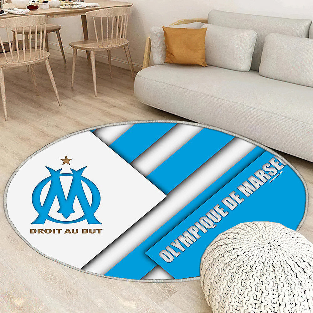 Olympique De Marseille Tapis Sol - Tapis De Salon, Football français Tapis Art, Tapis pour la décoration de la maison