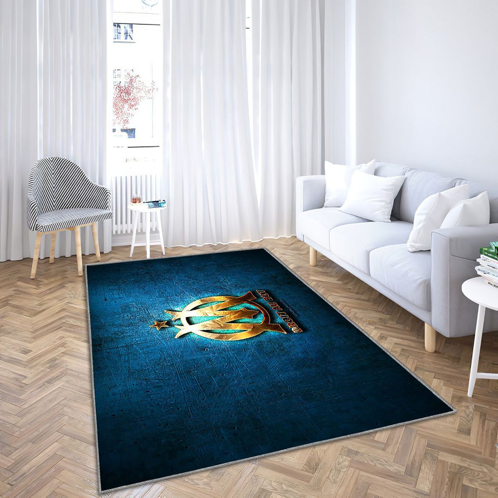Olympique Marseille Fc Tapis Sol - Tapis De Salon, Ligue 1 Blue Soccer Tapis Art, Tapis pour la décoration de la maison