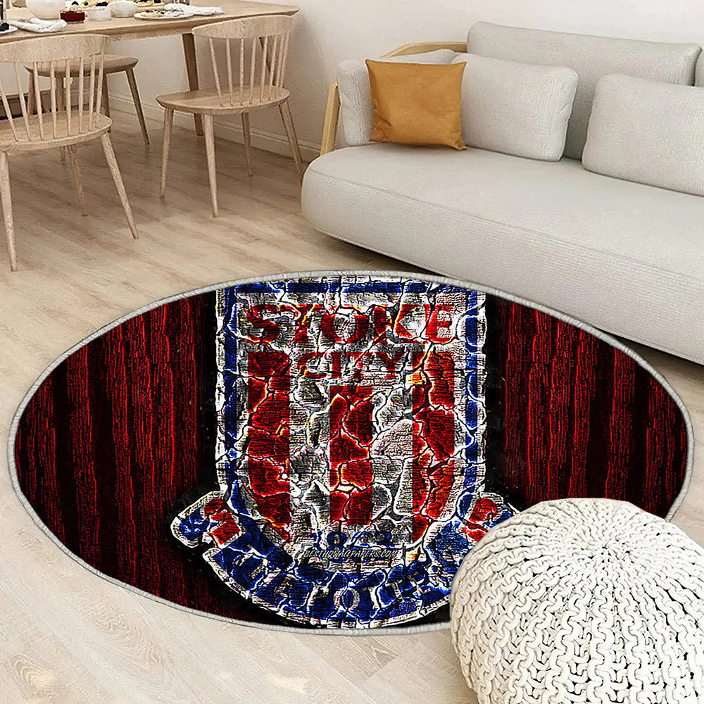Stoke City Tapis Sol - Tapis De Salon, championnat du club de football anglais Tapis Art, Tapis pour la décoration de la maison