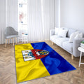 Drapeau de Siegen Tapis Sol - Tapis De Salon, ville allemande Siegen Allemagne Tapis Art, Tapis pour la décoration de la maison