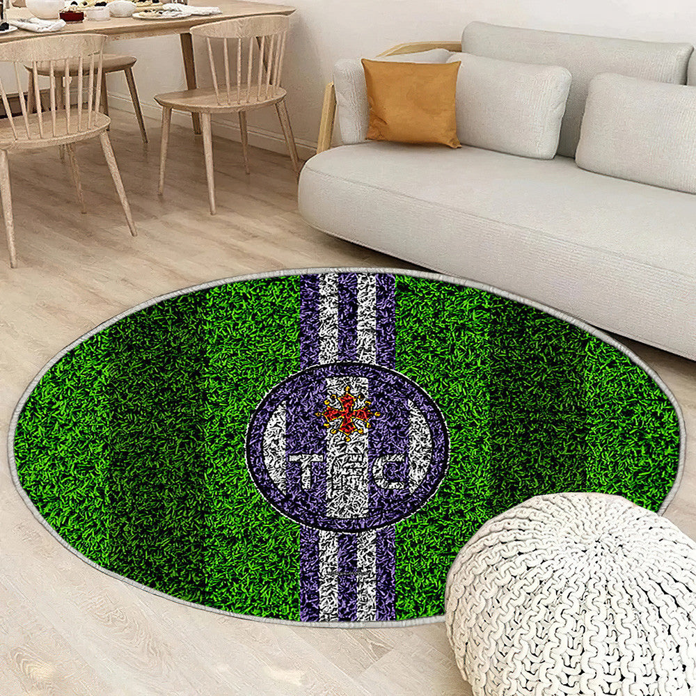 Toulouse FcFootball Français Tapis Sol - Tapis De Salon, Blanc-Blancligue 1 Tapis Art, Tapis pour la décoration de la maison