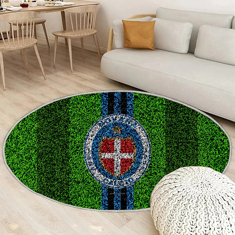 Novara Fc Football Lawnblue Tapis Sol - Tapis De Salon, Novara Italie Tapis Art, Tapis pour la décoration de la maison